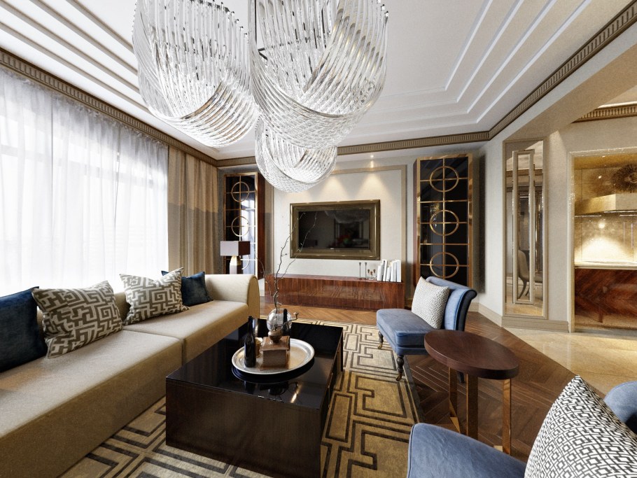 Гостиная в стиле арт деко