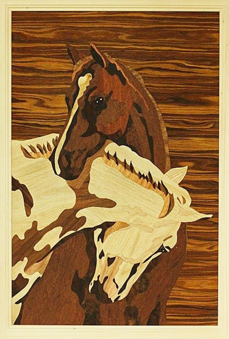 Маркетри шпоном горы