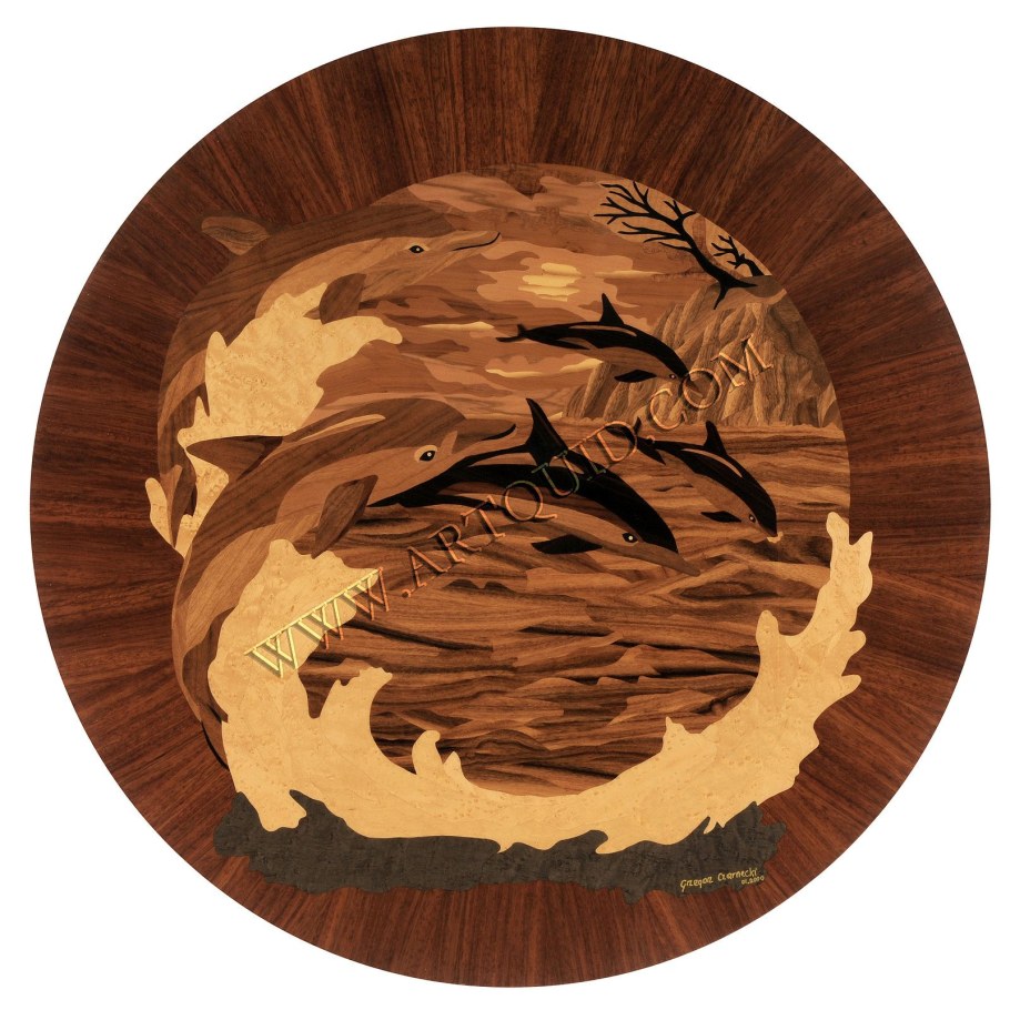 Интарсия шпоном по дереву