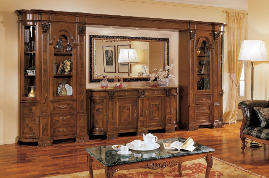 Жилая комната мебель классика
