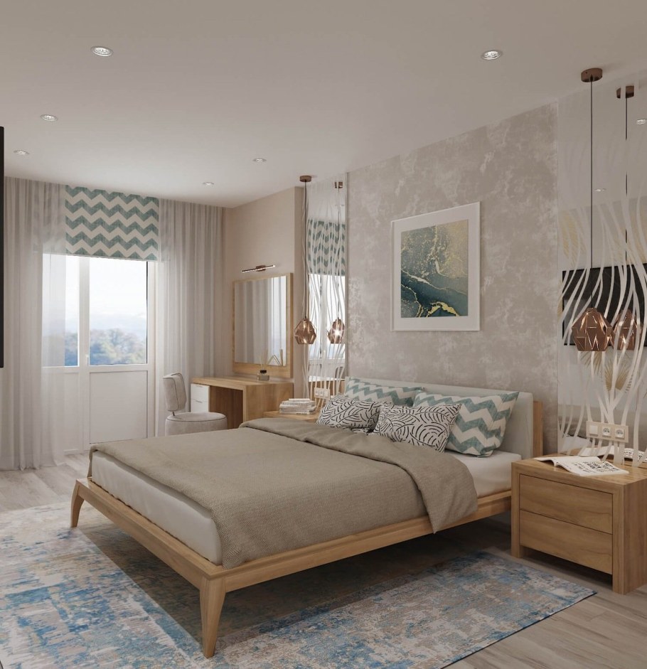 Спальня в цвете капучино