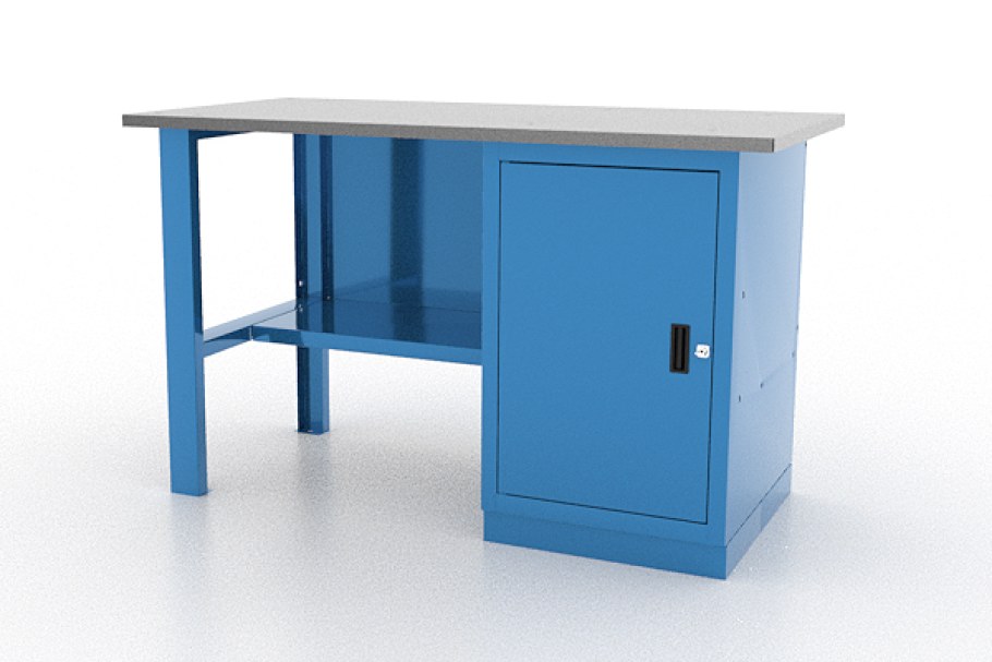 Верстак металлический однотумбовый 01.105l-5015