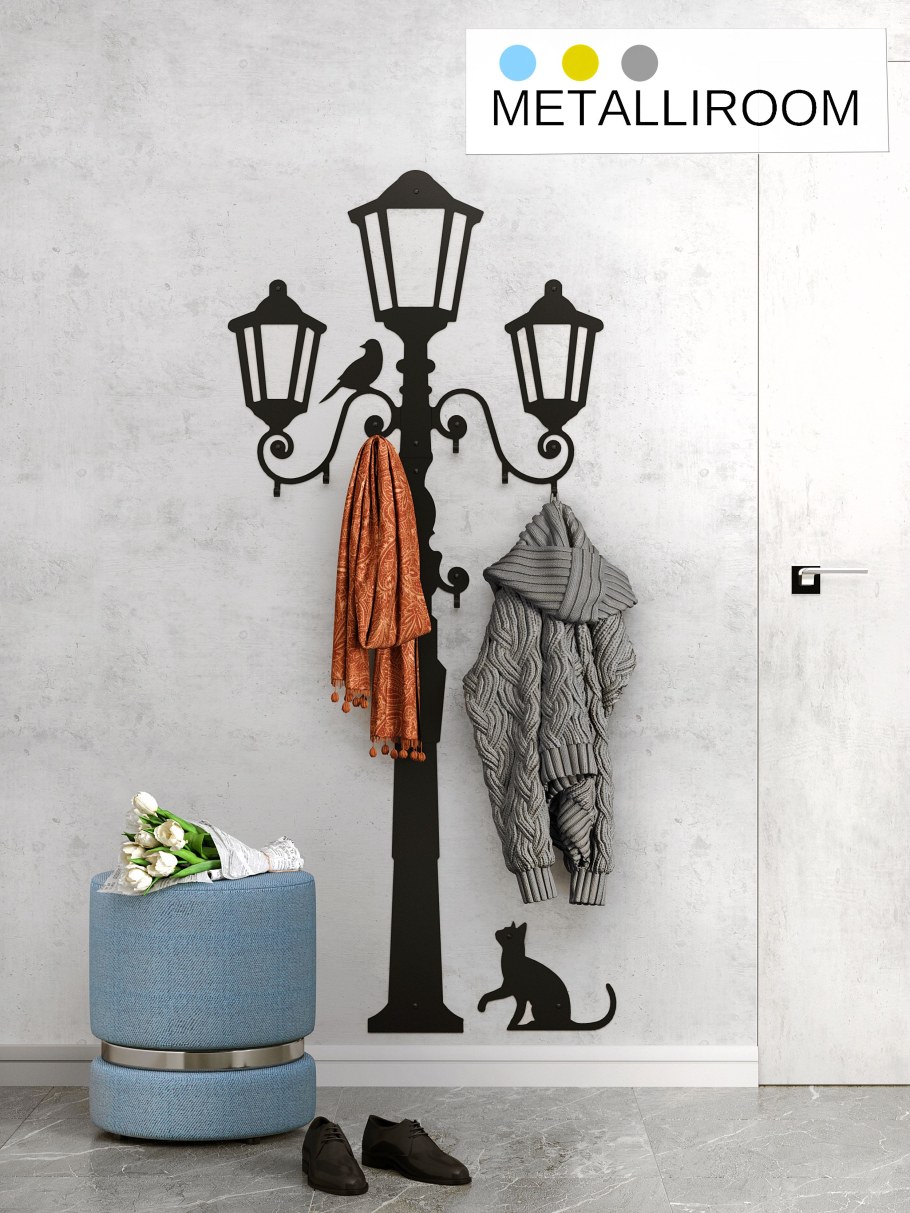 Metalliroom вешалка настенная