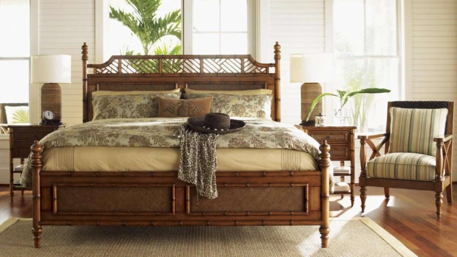 Кровать в тропическом стиле