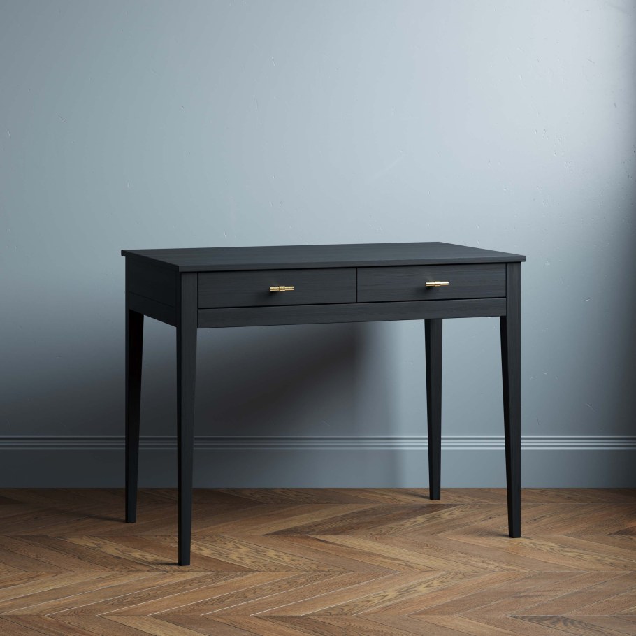 Письменный стол Ustas 2 100х60 с двумя ящиками черного цвета