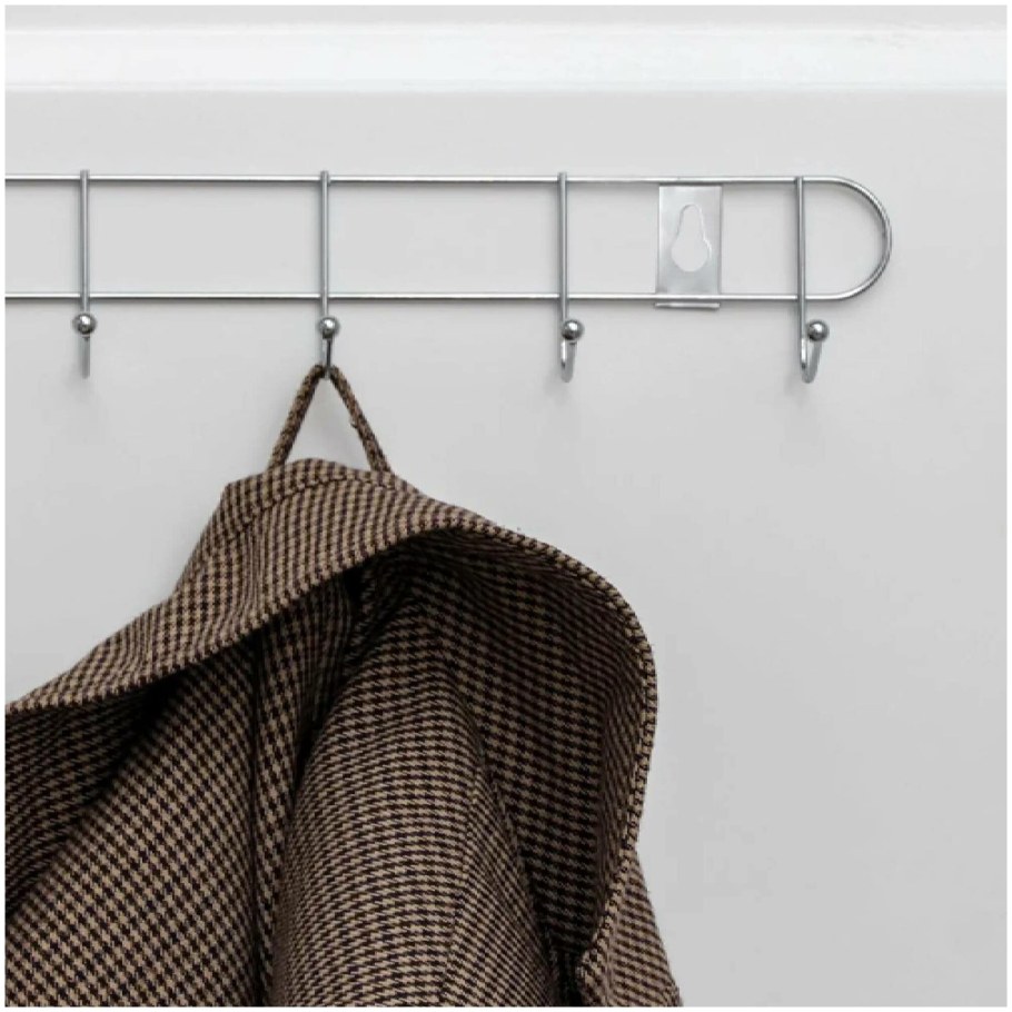 Вешалка металлическая на 6 крючков,32см