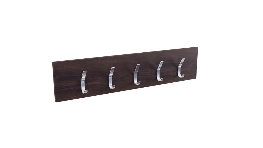 Вешалка настенная на 5 крючков габариты (ДШ) 761х170 мм