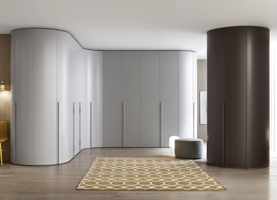 Беспрофильный радиусный шкаф Сascade r78