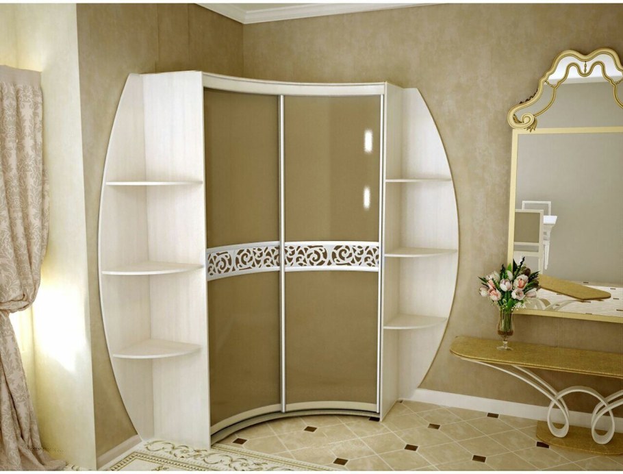 Радиусный шкаф в спальню