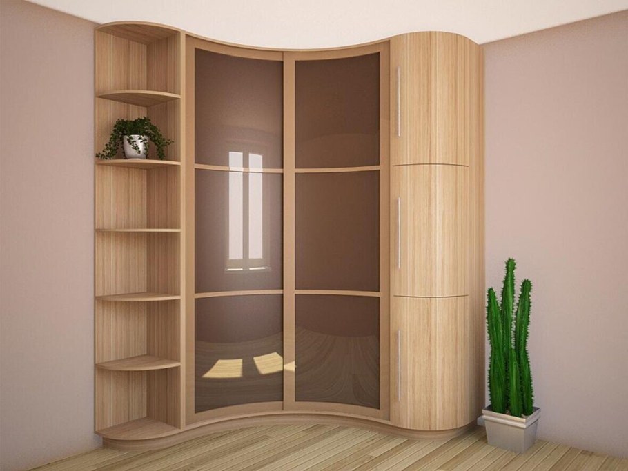 Угловой радиусный шкаф 900x900