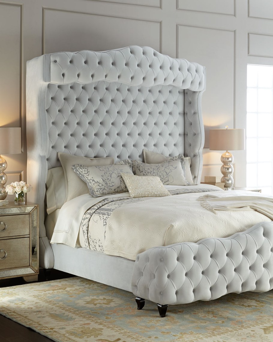 Спальный гарнитур Horchow Juliet Tufted King Panel Bed
