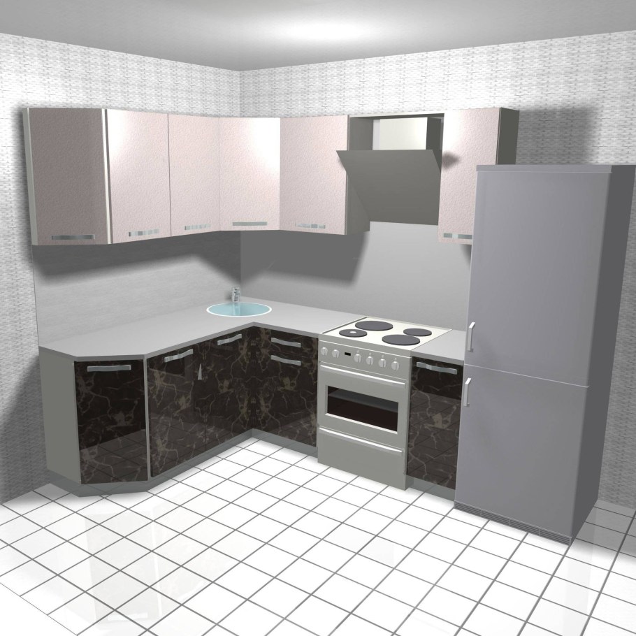 Проект кухни угловой