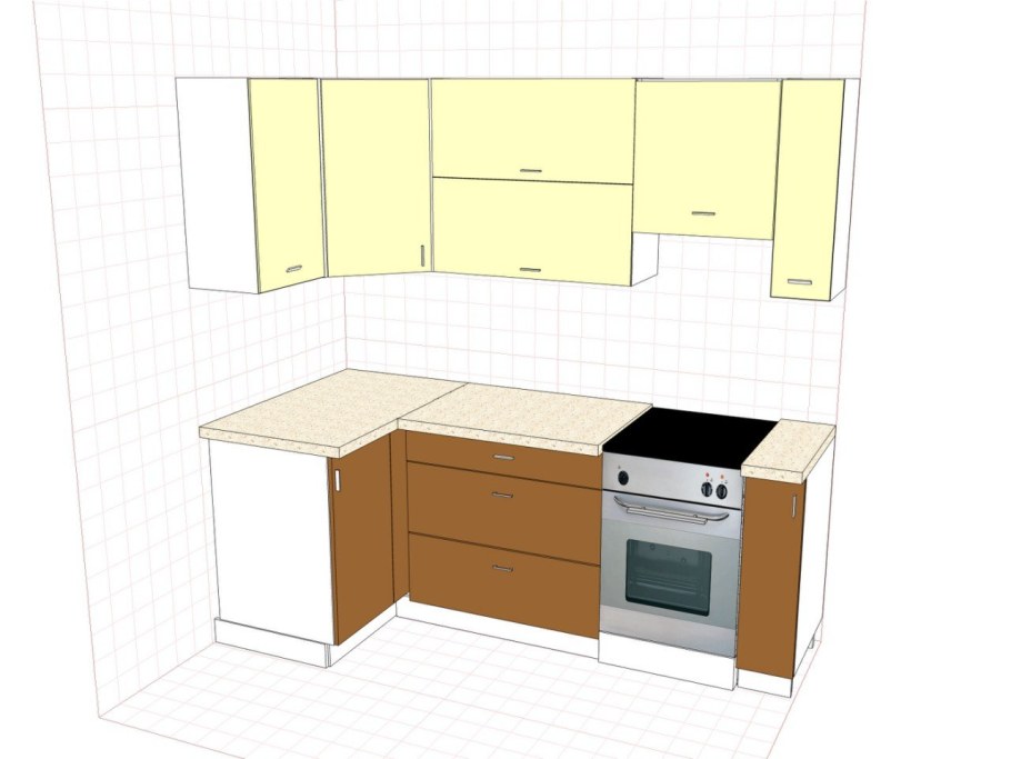 Проекты маленьких угловых кухонь