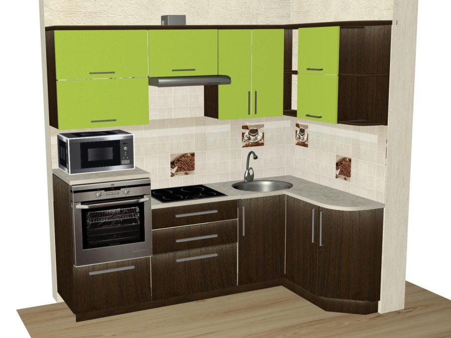 Кухня маленькая угловая проект