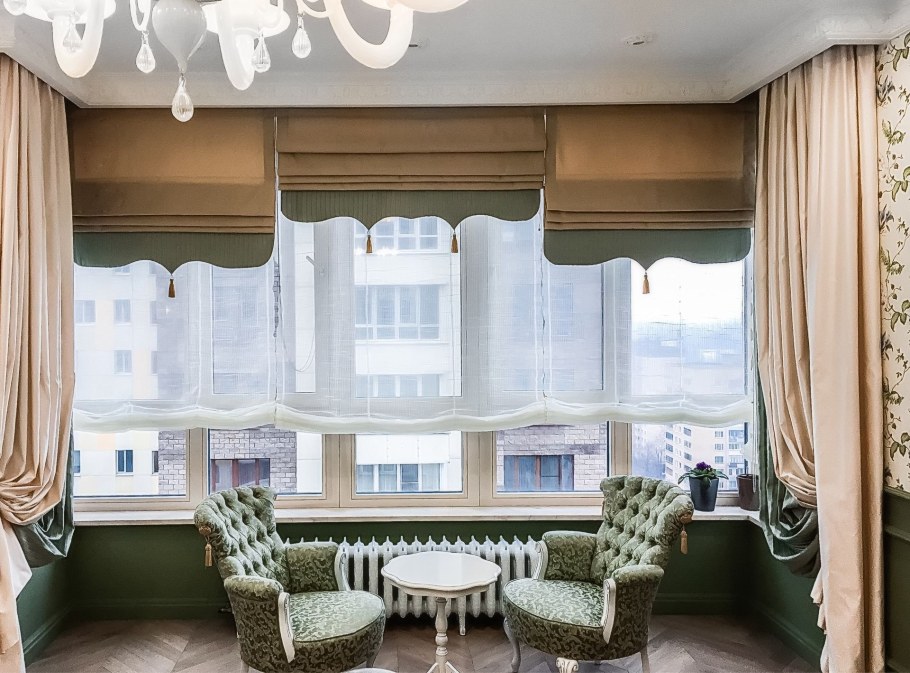 Двойные римские шторы