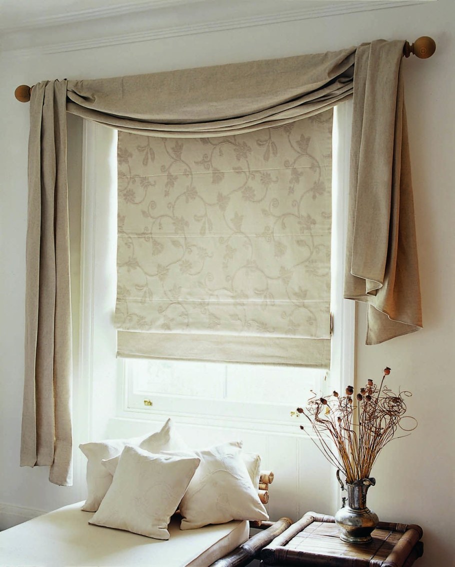 Римская штора на гардине