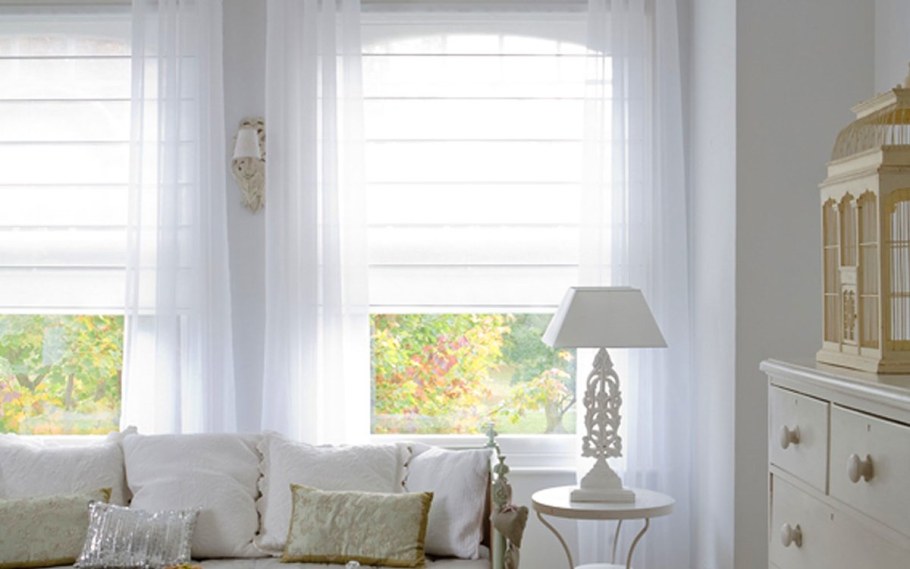 Римские штора Дельфа белые