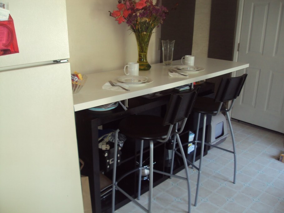 Барный стол икеа в интерьере кухни