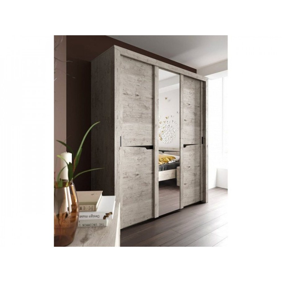 Шкаф-купе 3-дверный Соренто 194х220 см, дуб Бонифаций