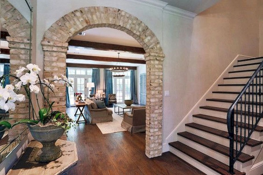 Арка из кирпича в интерьере