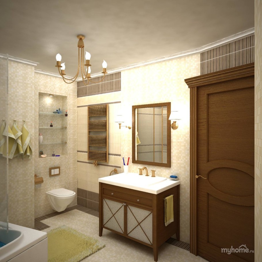 Английский стиль в ванной комнате