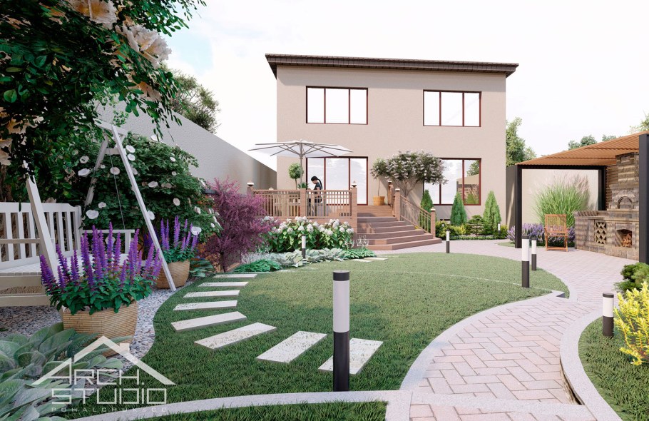 Ландшафт узкого участка