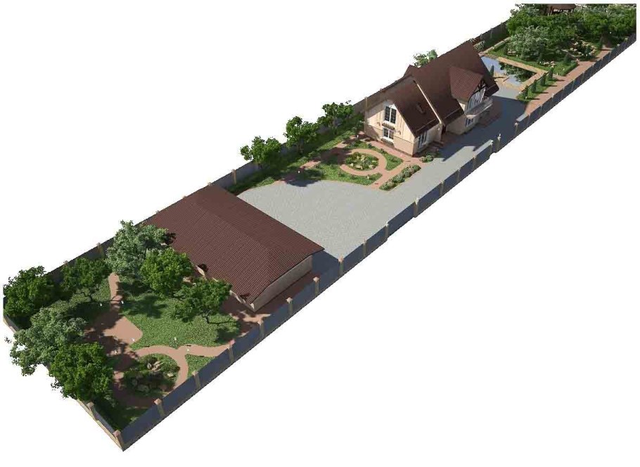 Планировка вытянутого участка 20 соток