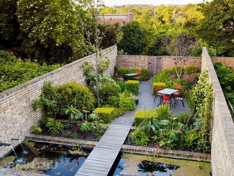 Озеленение узкого участка