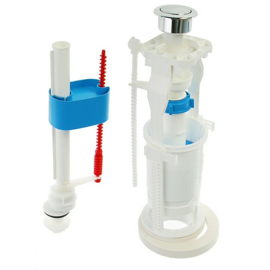 Арматура д/бачка кноп. Хром ниж/подв АНИПЛАСТ wс6550м 1/20