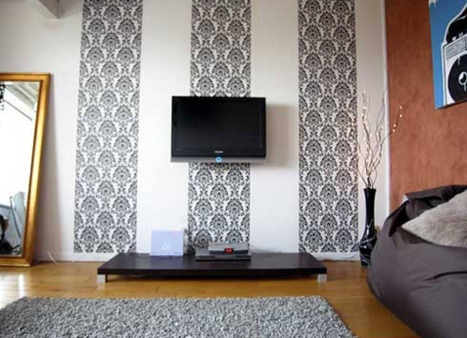 Идеи поклейки обоев двух видов