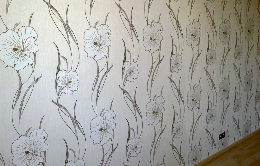 Поклейка обоев рисунок