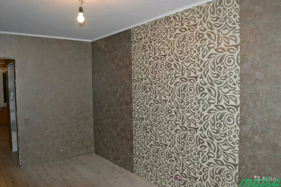 Варианты поклейки обоев двух видов