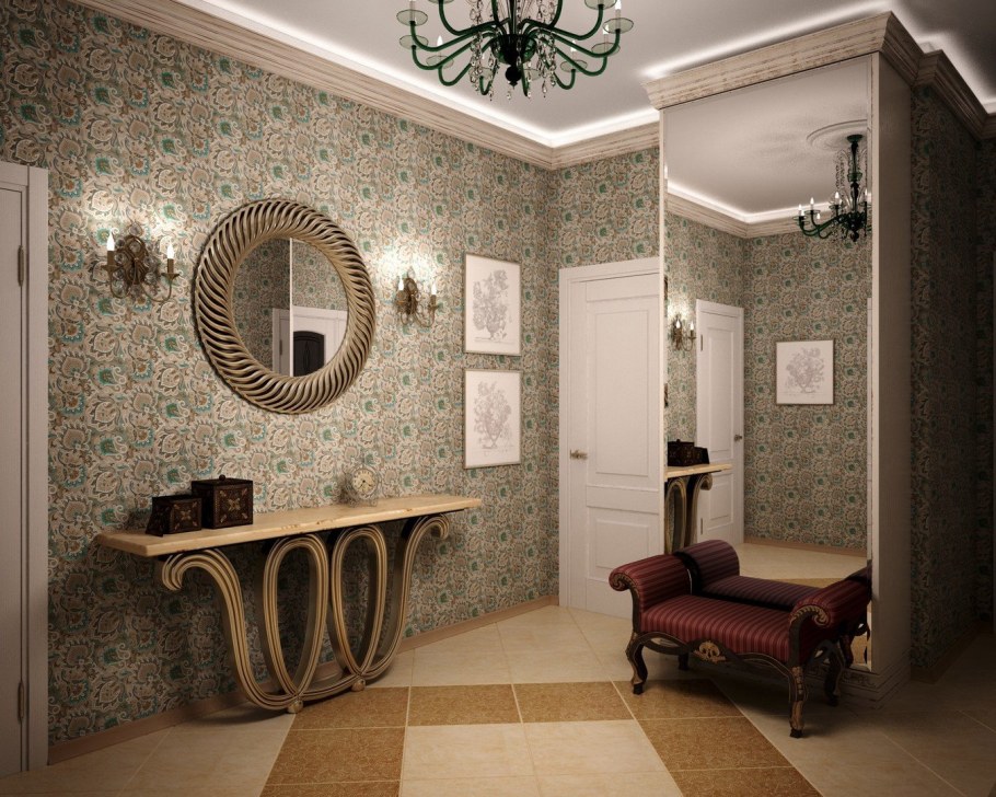 Линкруста в интерьере прихожей