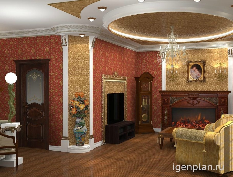 Обои линкруста в интерьере