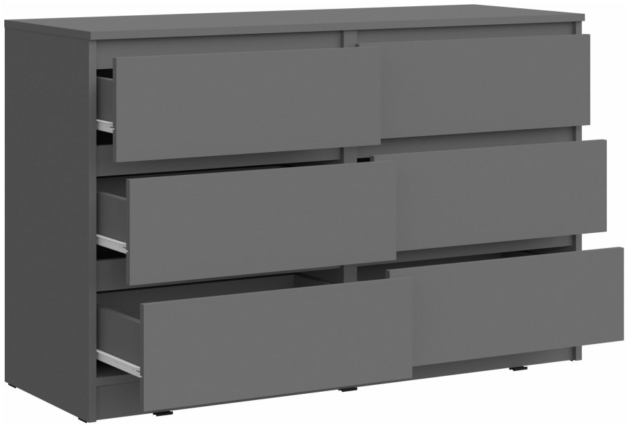 Комод Челси 6 ящиков серый