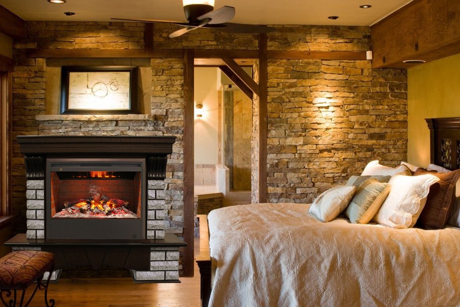 Комната отдыха с камином