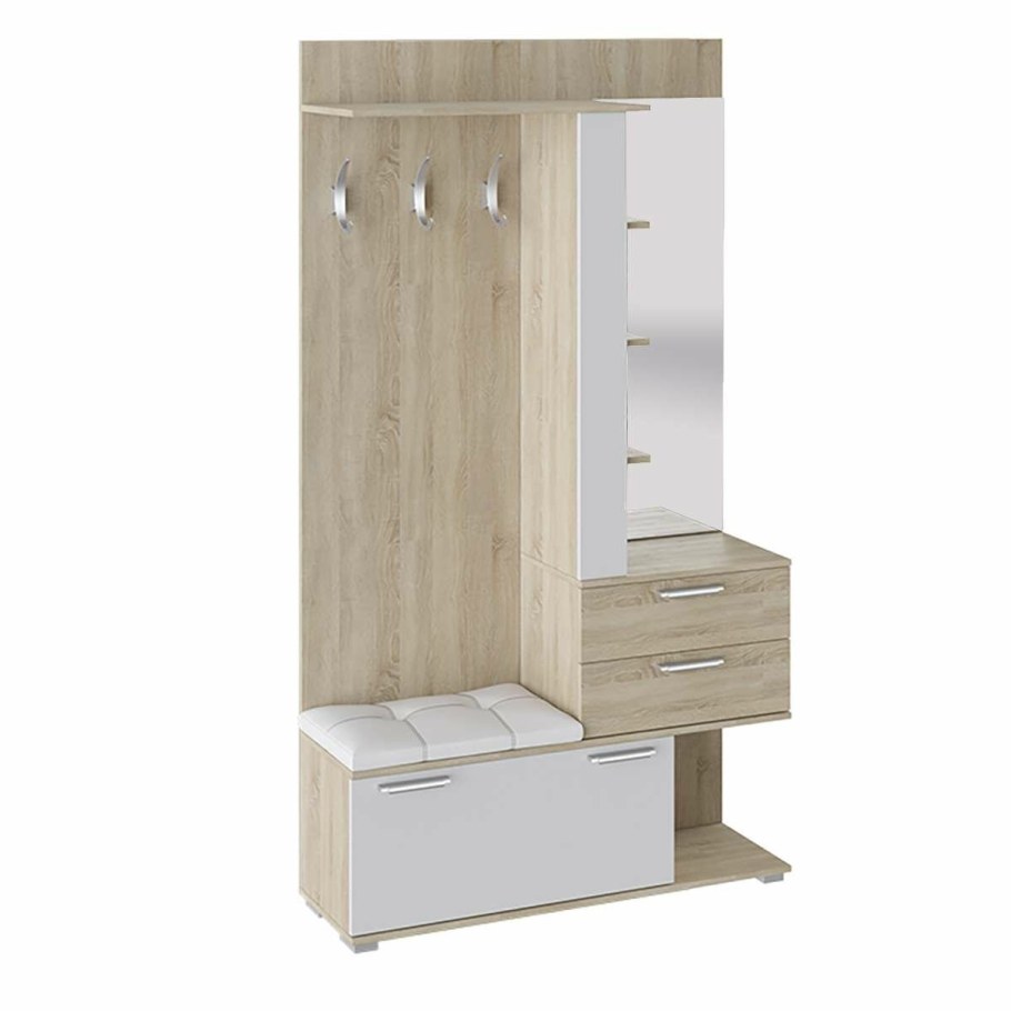 Прихожая Эрика дуб сонома/белый