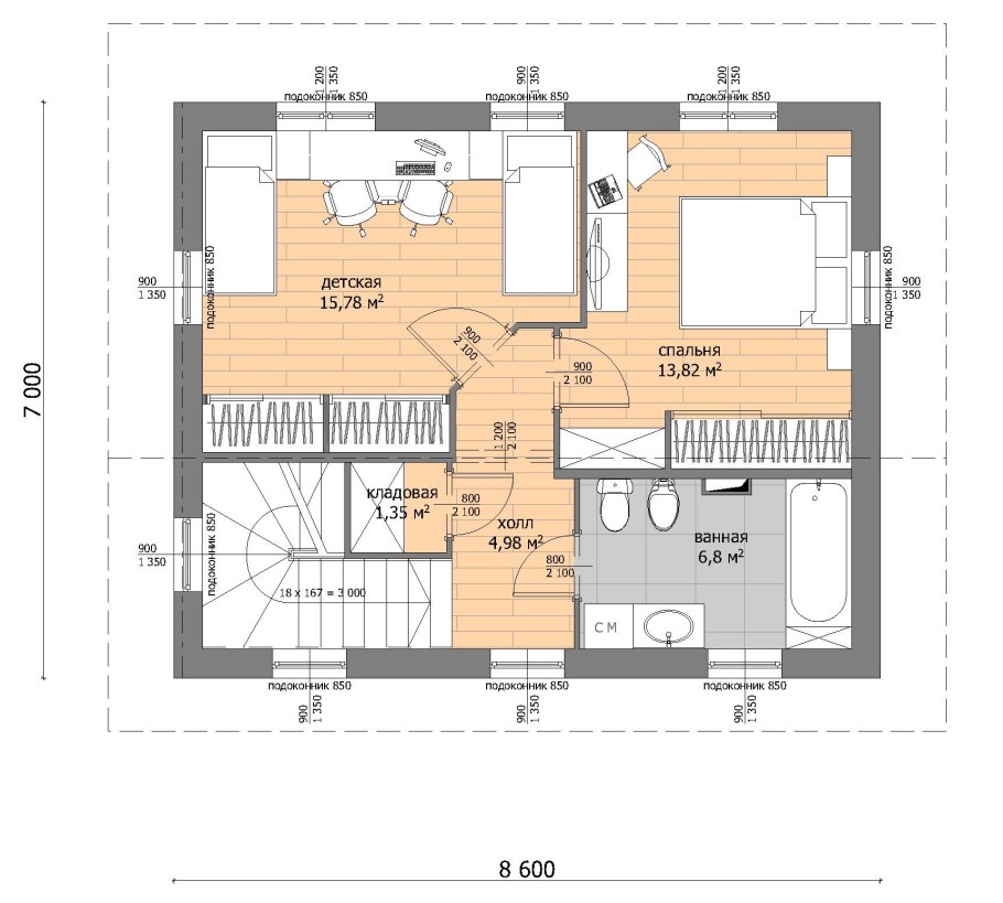 План дома 90 кв м двухэтажный