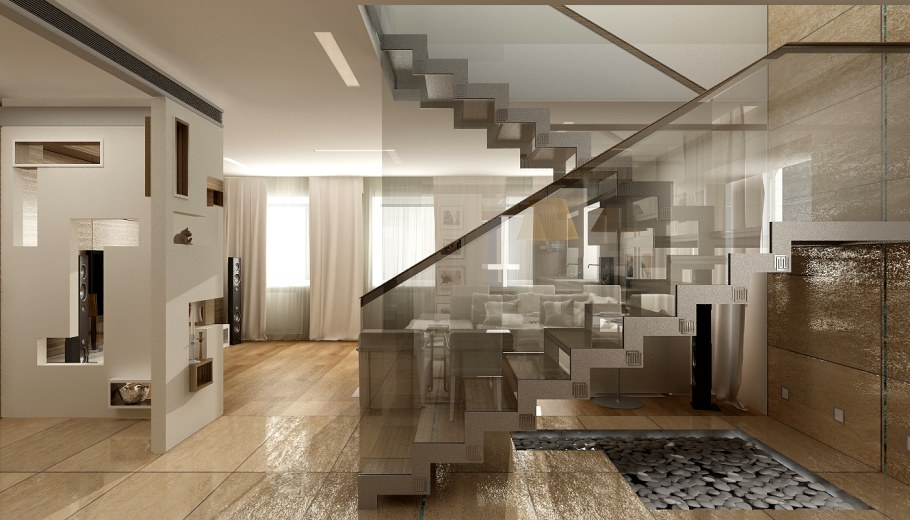 Лестница лофт в антресольный этаж