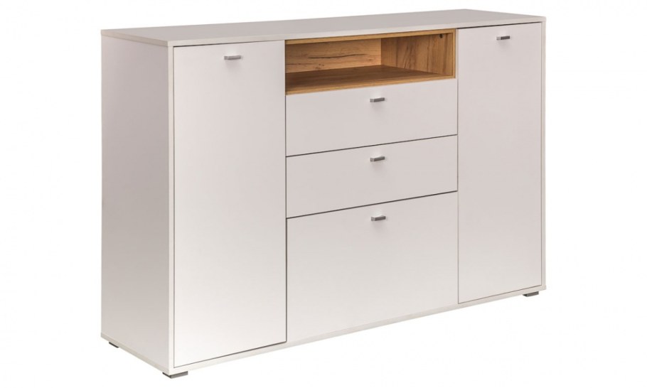 Комод Моби Бэль 10.95 дуб крафт золотой/белый премиум