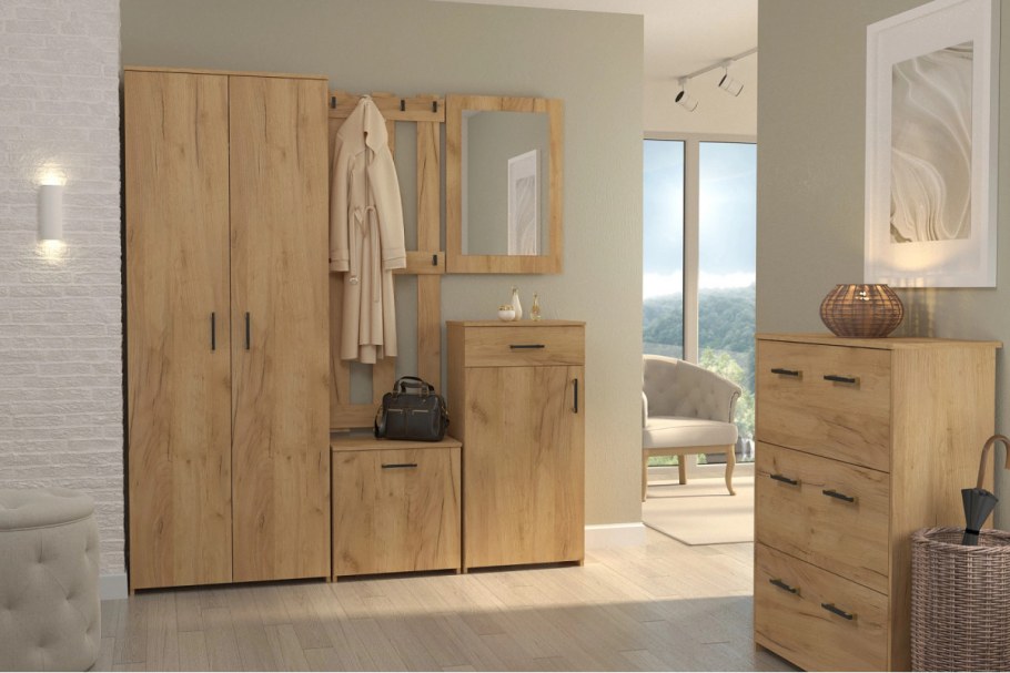 Прихожая дуб крафт золотой