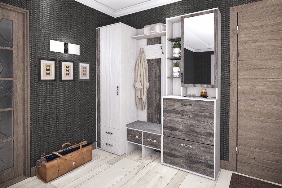 Прихожая дуб серый