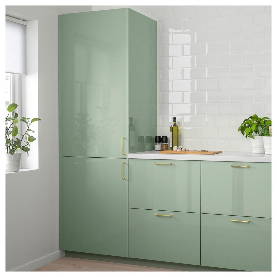 Кухня икеа Калларп зеленая