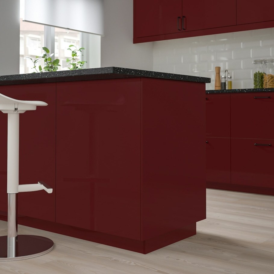 Калларп кухня икеа красная