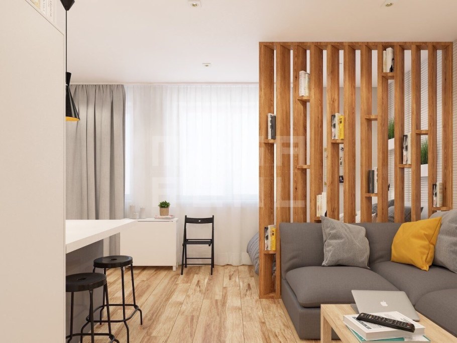 Деревянные перегородки для зонирования