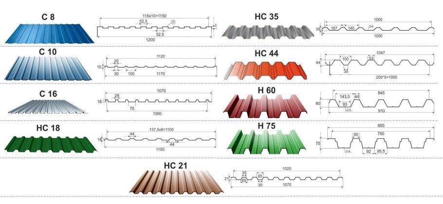 Профнастил с8 МЕТАЛЛПРОФИЛЬ цвет сосна