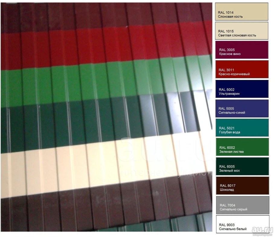 Профлист с8 цветовая гамма