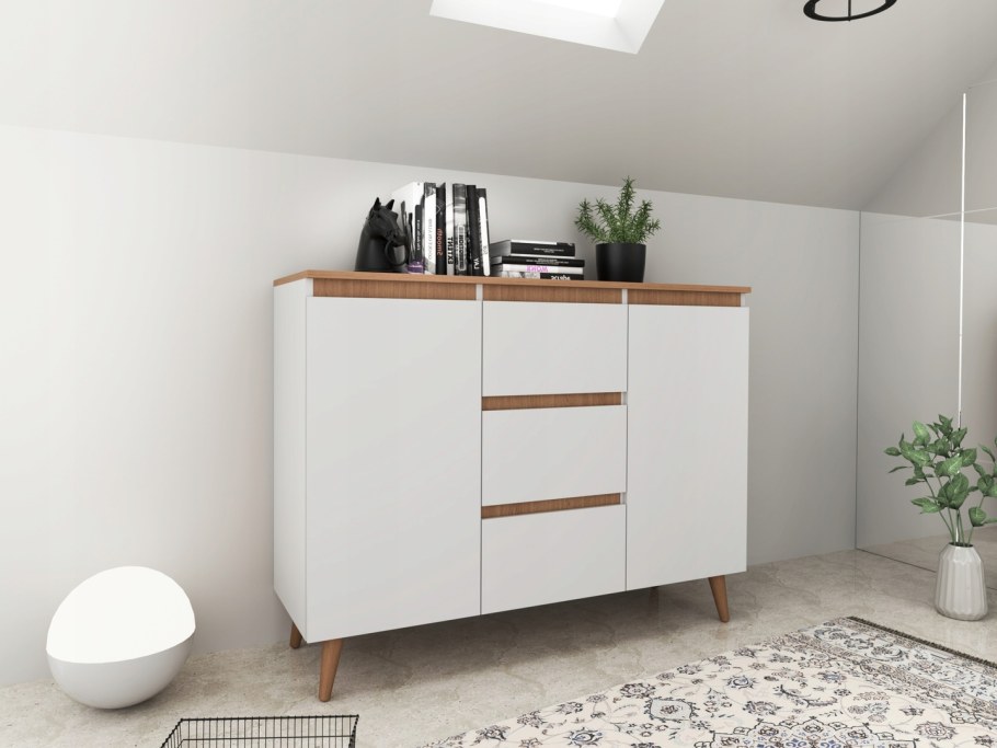 Комод Scandinavia 100х50 с белым фасадом