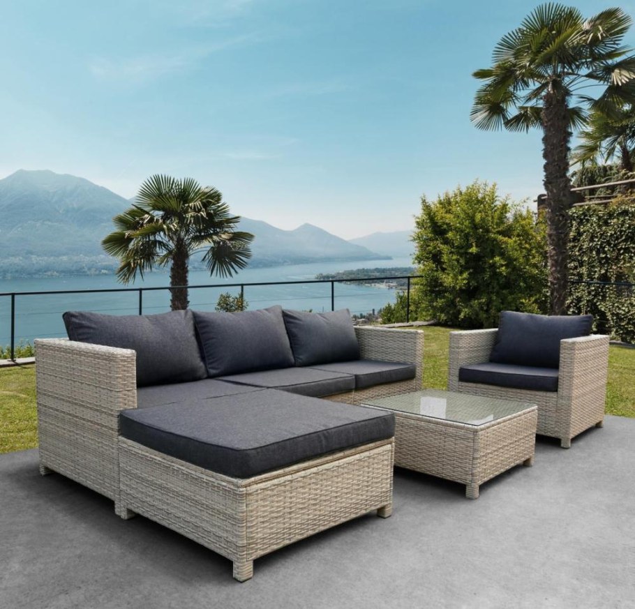 Комплект плетеной мебели yr921 Gray