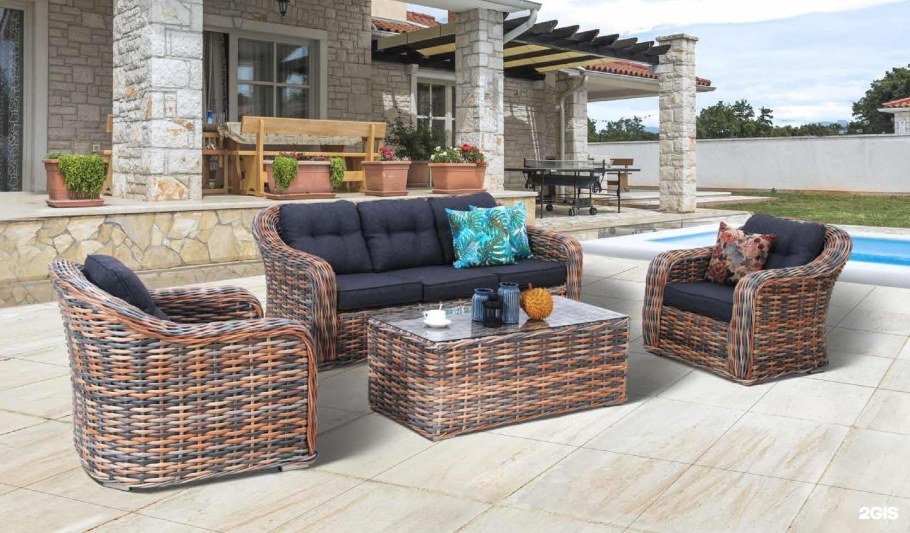 Комплект плетеной мебели yr921 Gray